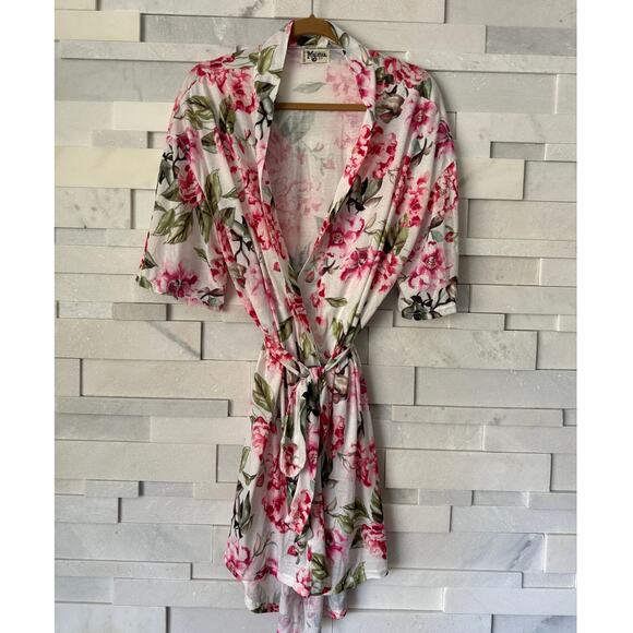 SHOW ME YOUR MUMU NWOT Garden of Blooms Brie Floral Kimono O/S Petal Pink - Picture 2 of 6